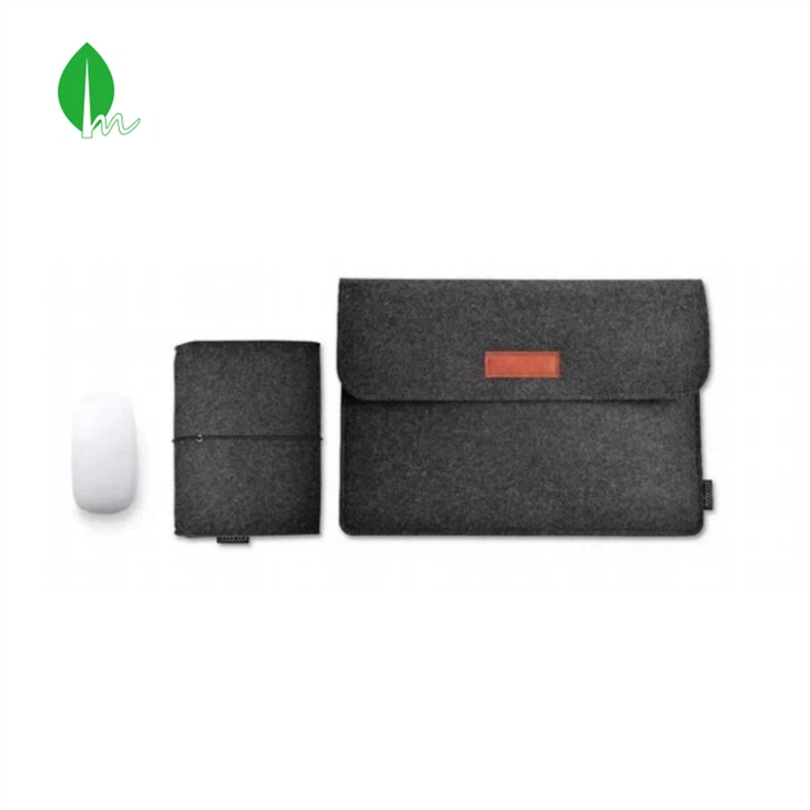 Standartinis veltinio nešiojamojo kompiuterio rankovių krepšys su pelės maišeliu